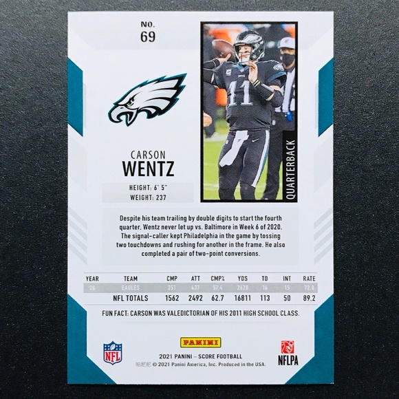 Carson Wentz - 2021 Score #69 - Picture 2 of 2